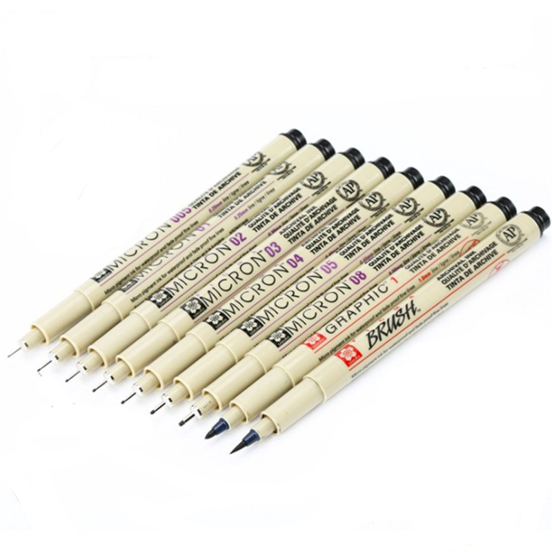 

Набор линеров Sakura PIGMA Micron 9 штук черные