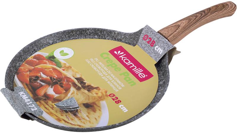 

Сковорода блинная Kamille Grey Marble Ø28см индукционная с антипригарным покрытием (KM-4172)