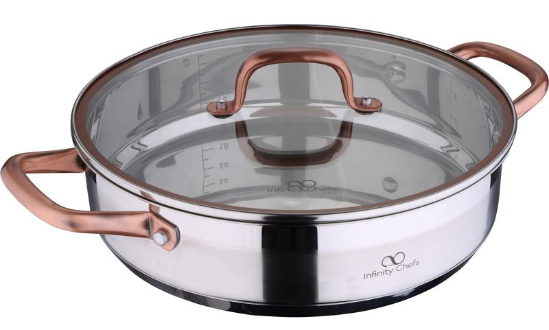 

Сотейник Bergner Infinity Chefs Ø28см со стеклянной крышкой (3.8л) (BGIC-3503)