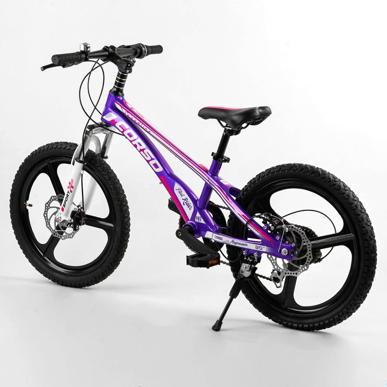

Детский спортивный велосипед 20’’ CORSO «Speedline» магниевая рама, Shimano 7 скоростей, собран на 75% Фиолетовый