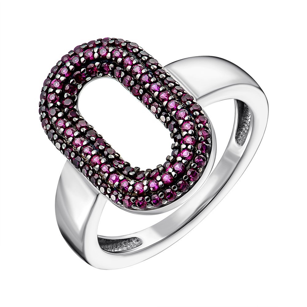 

Серебряное кольцо с фианитами 000148656 18.5 размера