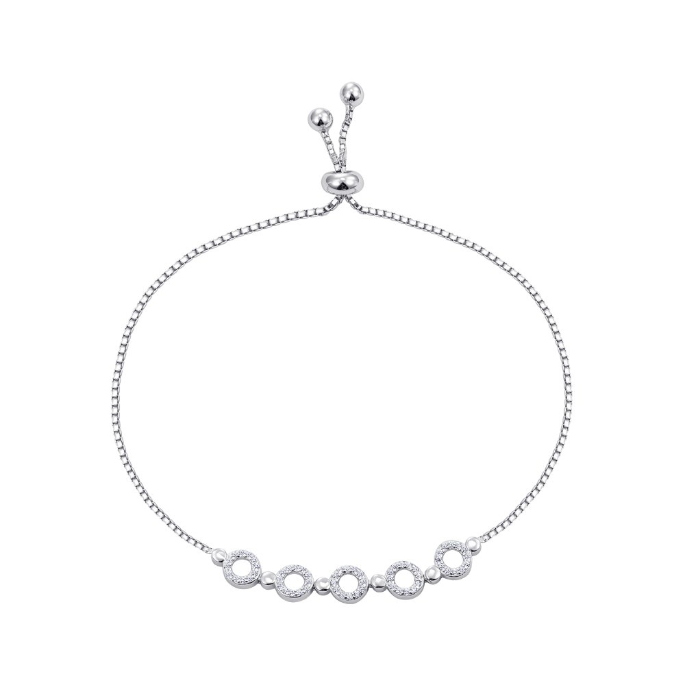 

Серебряный браслет с фиантами 000152330 без размера