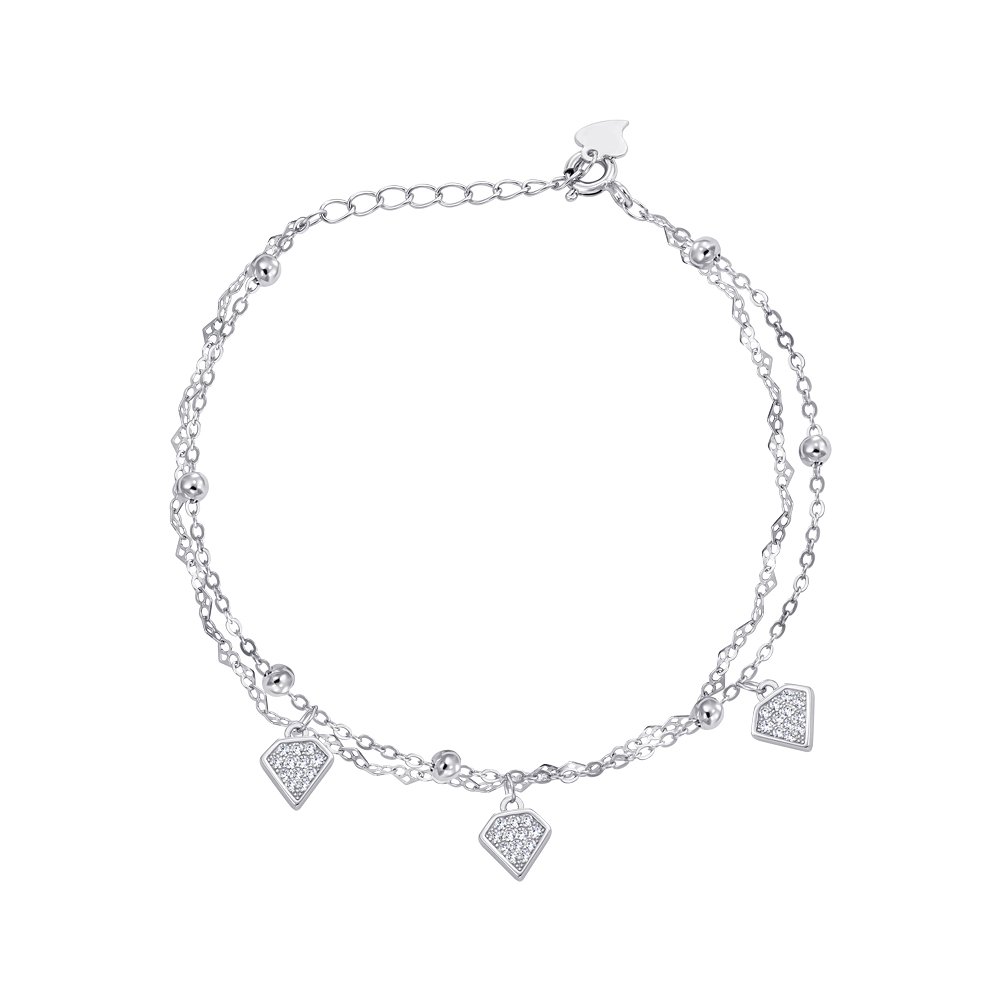 

Серебряный браслет с фианитами 000152332 16.5 размера