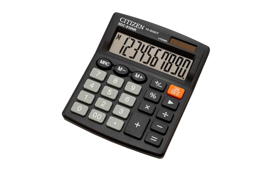 

Калькулятор Citizen 10 разрядов (SDC-810NR)