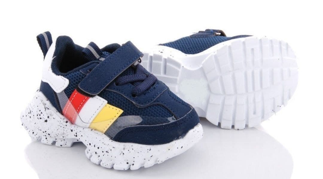 

Кроссовки детские Kids 24-14.5 см синие цветные полоски