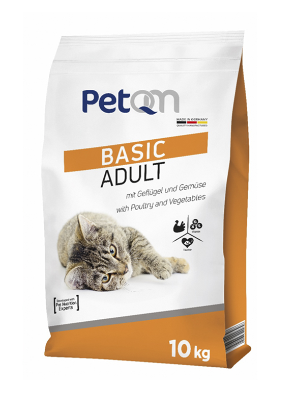 

Сухой корм для кошек PetQM Cat Basic Adult with Poultry & Vegetables с птицей и овощями 10 кг