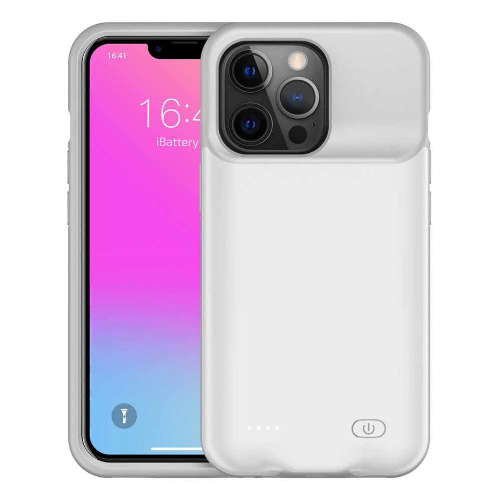 

Чехол зарядка iBattery для iPhone 13 Pro Max 6500 mAh white