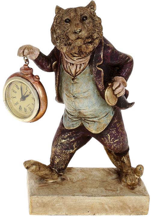 

Фигурка декоративная Тигр с Часами 22.5см, полистоун Bona BD-419-278