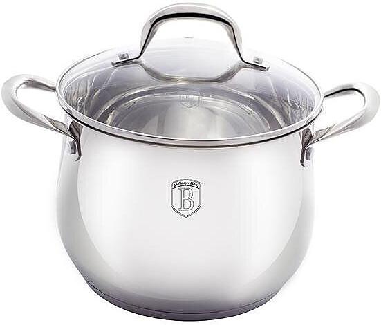 

Кастрюля Berlinger Haus Silver Belly 13л из нержавеющей стали со стеклянной крышкой Berlinger Haus BH-1415