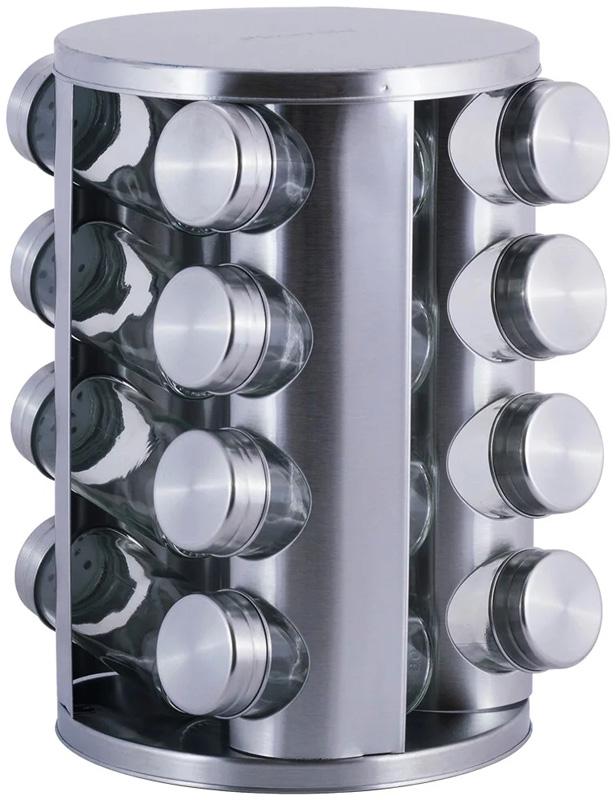 

Набор для специй Kamille Mirele Silver 16 емкостей на стальной круглой подставке Kamille KM-7040