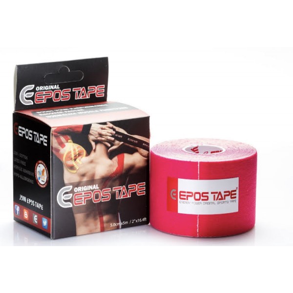 

Кинезиологический тейп EPOS TAPE Original 5 м, (розовый) из хлопка, Гипоаллергенный Акриловый (КТ-19)