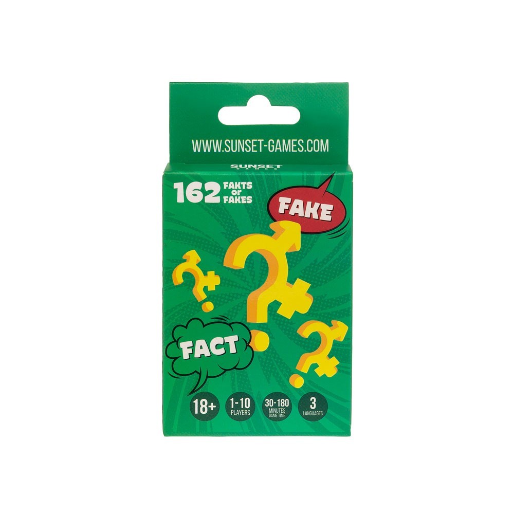 

Настольная игра Sunset Games 162 Факта или Фейка (укр., англ., рус) арт. 69007