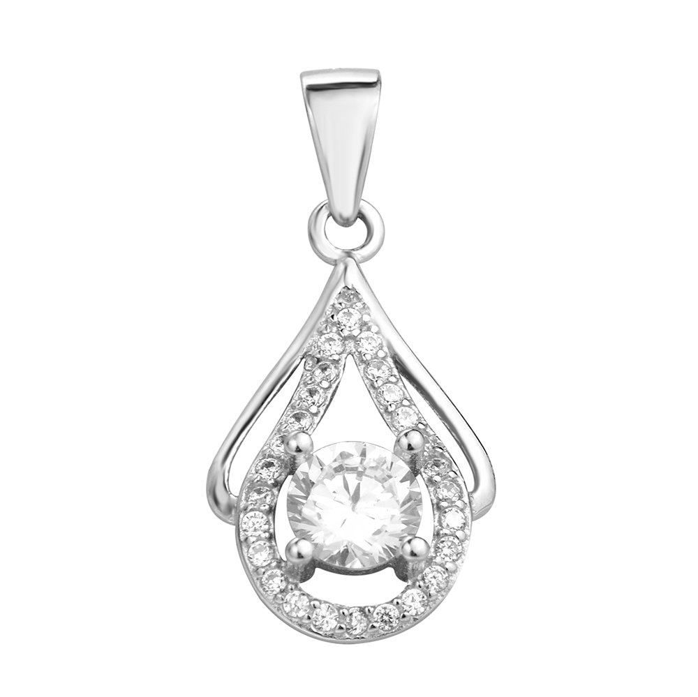

Серебряная подвеска с белыми фианитами 000106980