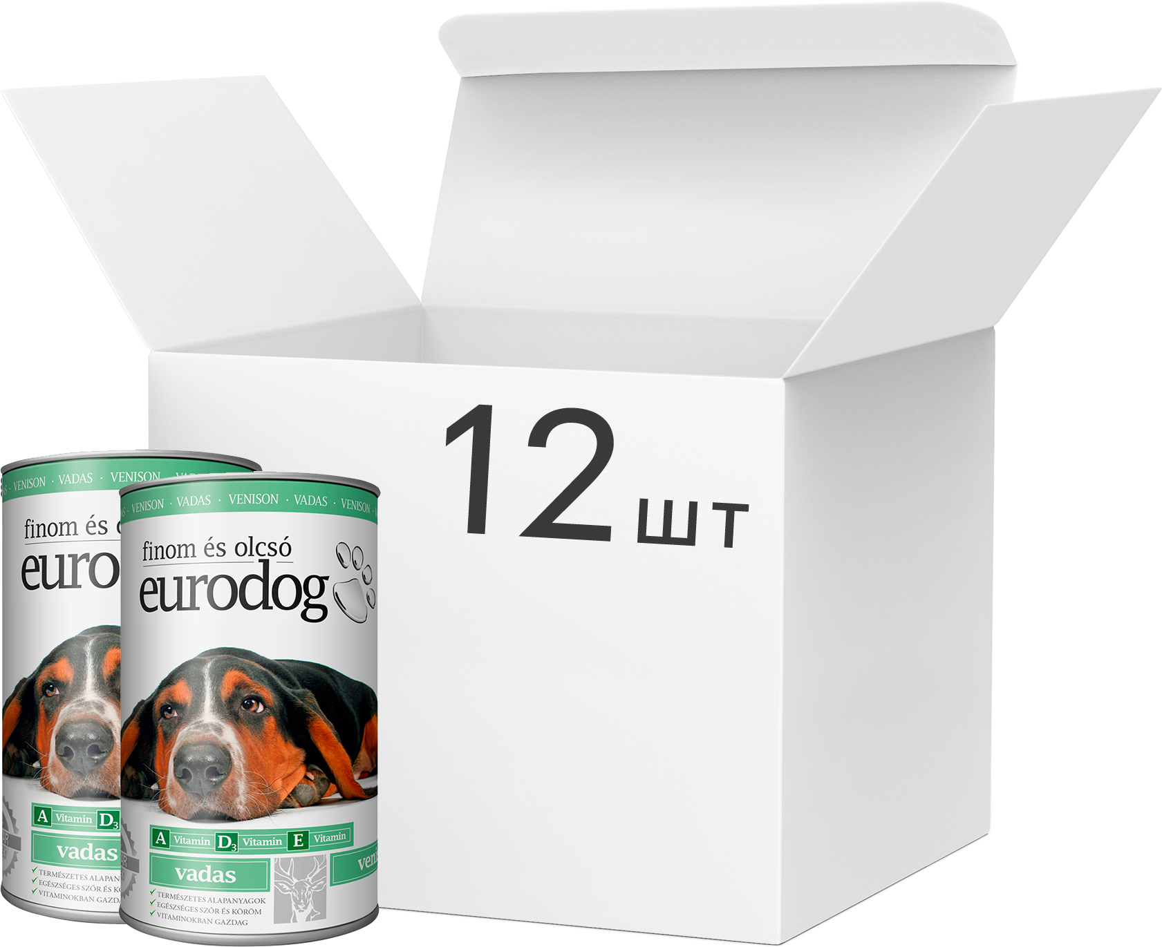 Акція на Упаковка влажного корма EuroDog для взрослых собак всех пород с олениной 12 шт по 1240 г (5999886848026) від Rozetka UA