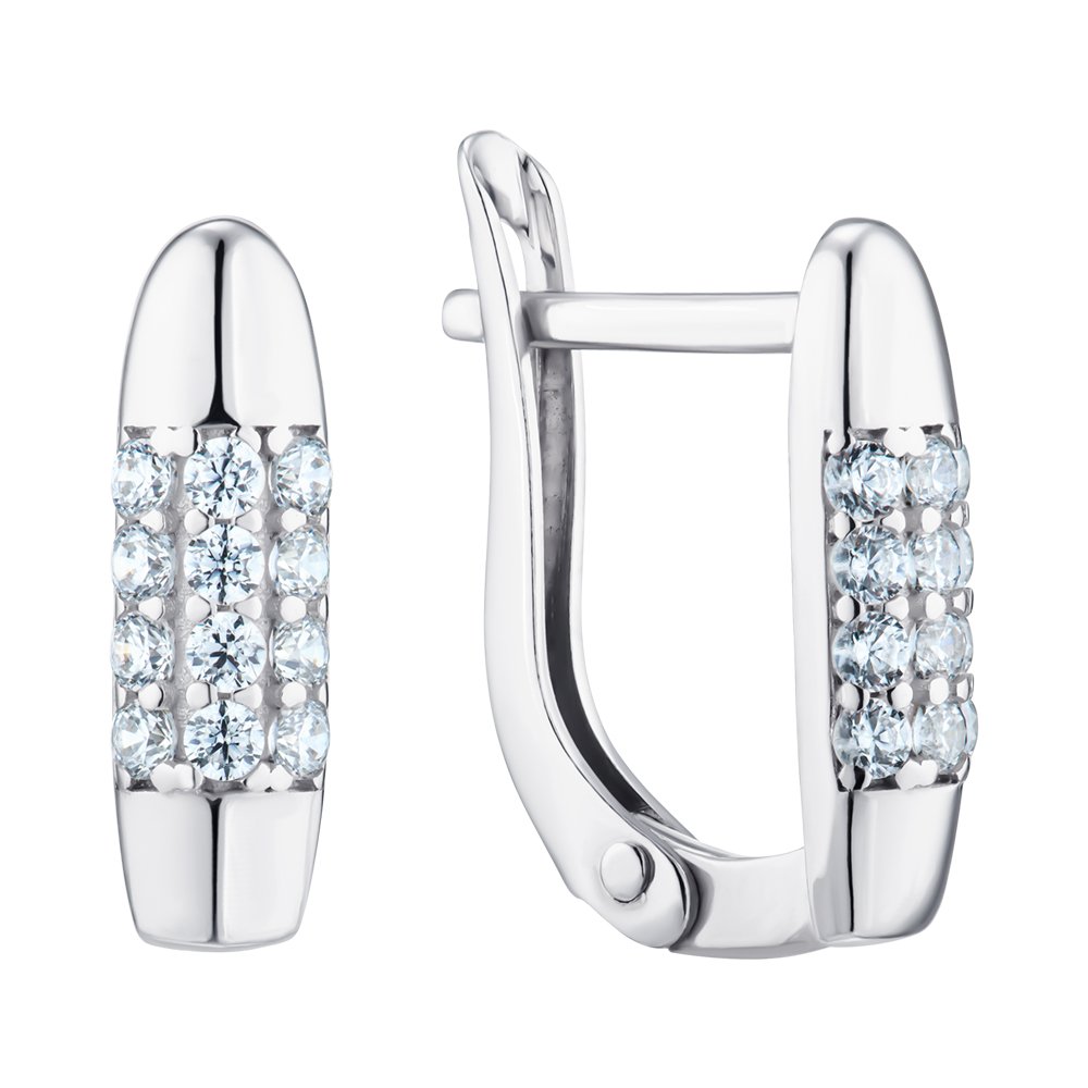 

Серебряные серьги с фианитами 000150599