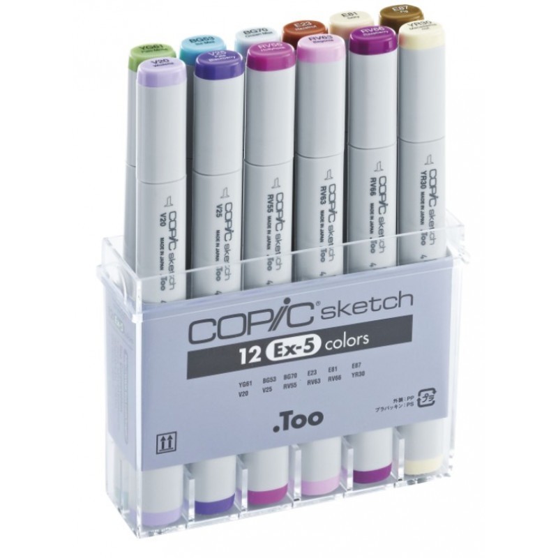 

Набор спиртовых маркеров Copic Sketch Set "EX-5" 12 шт (21075411)