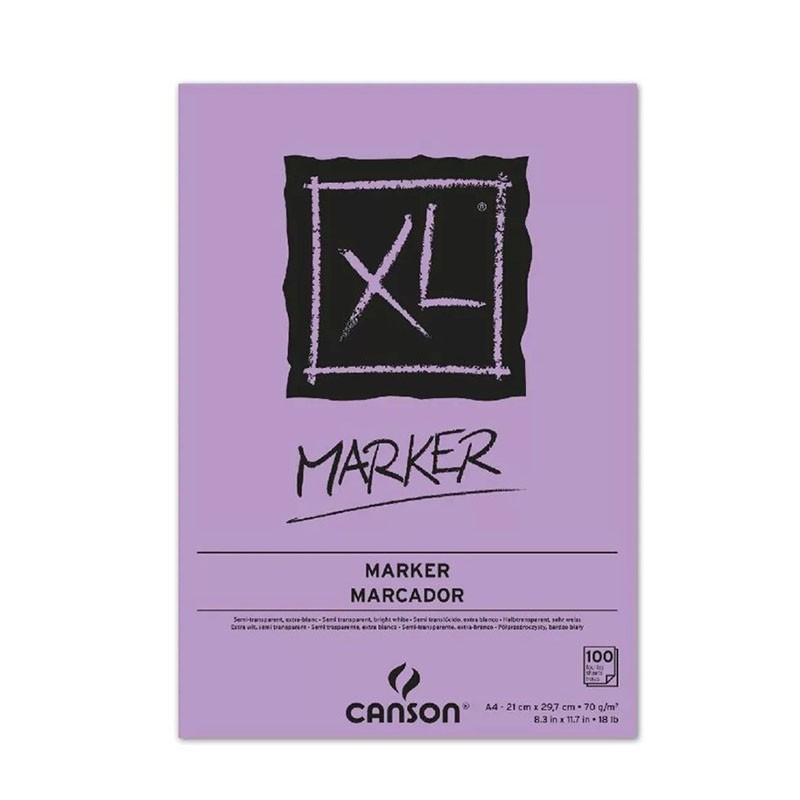 

Альбом (блок) бумаги для маркеров Canson XL Marker A4 21x29,7 см, 70 г/м2, 70 листов