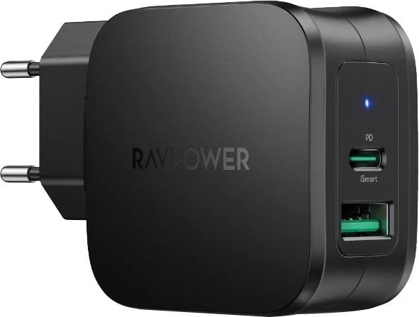

Зарядний пристрій RAVPower PD Pioneer 30 W 2-Port Wall Charger Black (RP-PC144)