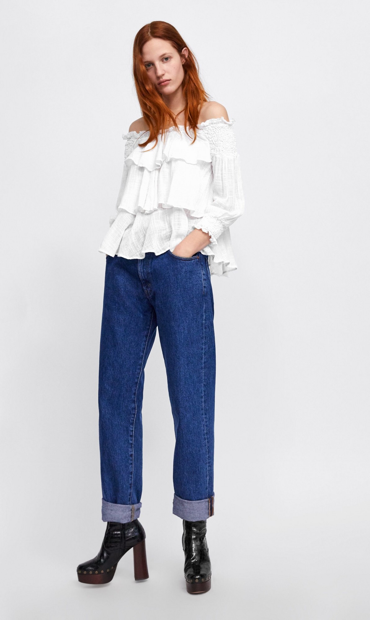 

Блузка женская белая Zara 1639/156/251  8712, Блузка женская белая Zara 1639/156/251 XS 8712