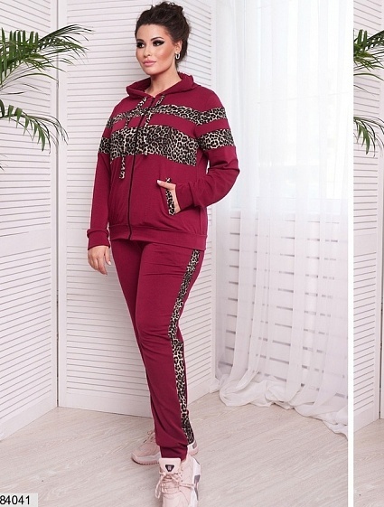 

Спортивный костюм Maximoda ЕКТ84041 - бордовый, Спортивный костюм Maximoda ЕКТ84041 48-50 бордовый