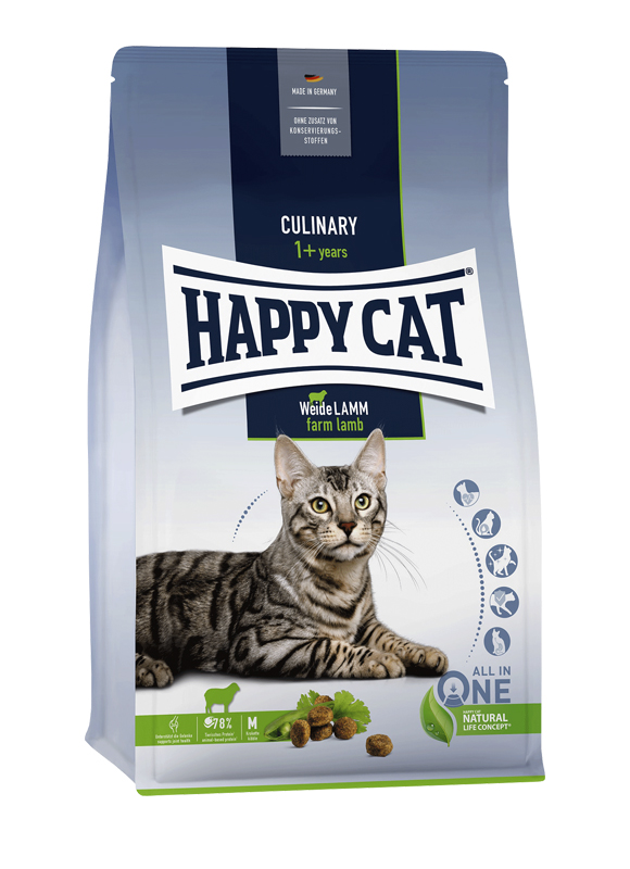

Сухой корм Happy Cat Adult Weide-Lamm для взрослых кошек с ягненком 4 кг