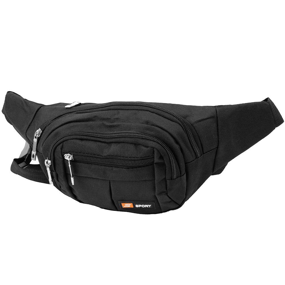

Мужская поясная сумка-бананка (4DETBP3256-2) 36х12х6 см Valiria Fashion Черный