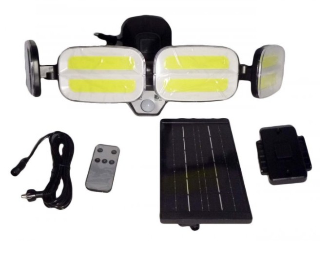 

Уличный фасадный фонарь - прожектор solar light KXK 601/ 7860/ 240 COB на солнечной батарее с пультом управления и датчиком движения