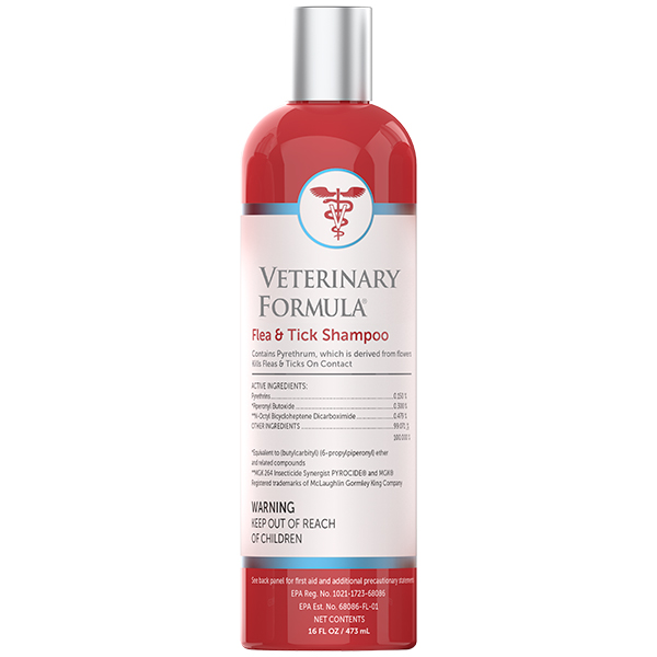 

Veterinary Formula Flea&Tick Shampoo ШАМПУНЬ ОТ БЛОХ И КЛЕЩЕЙ для собак и кошек, с алоэ и ланолином 473мл