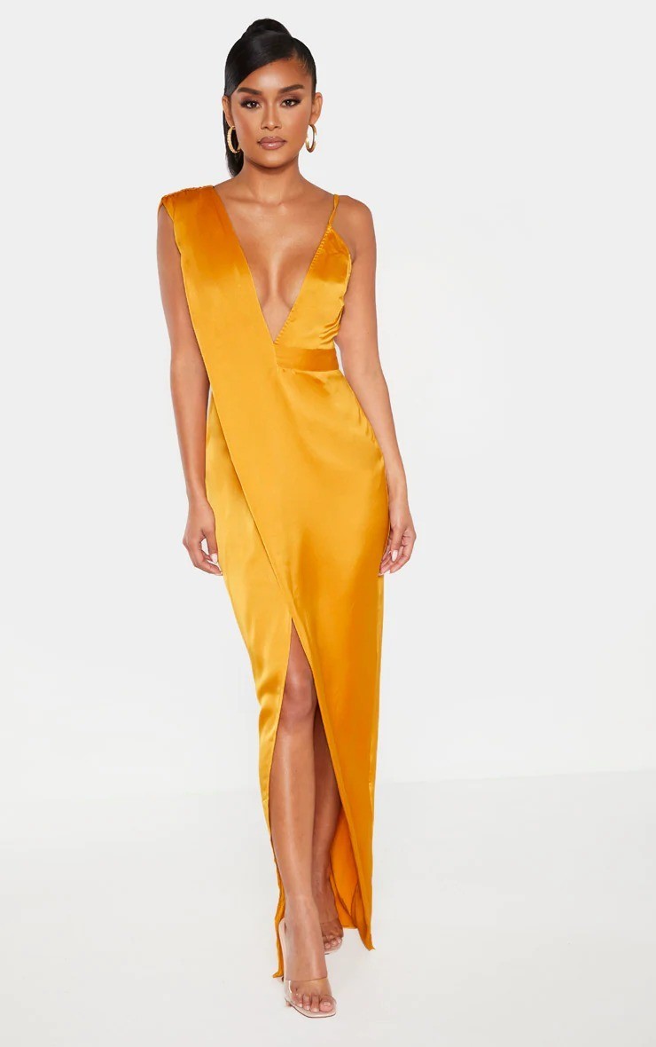 

Платье PrettyLittleThing  желтый 8527123004186, Платье PrettyLittleThing 40 желтый 8527123004186