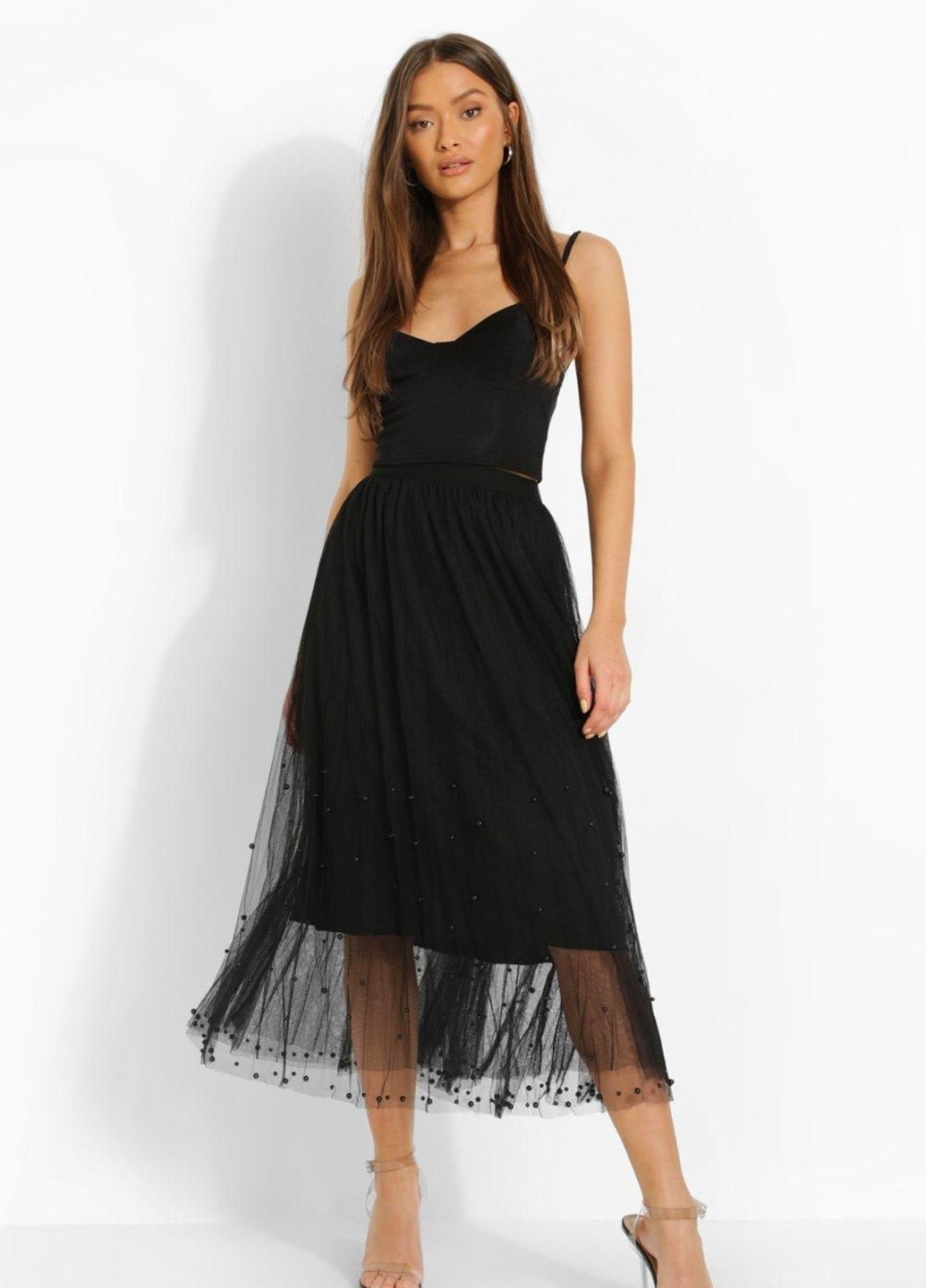 

Юбка Boohoo М черный 8527123004049