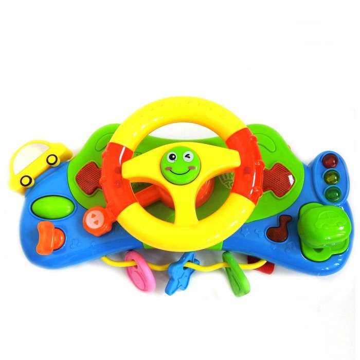 

Музыкальный руль крепится на коляску Limo Toy M 4095 UA Автотренажер на украинском языке Желто Зеленый