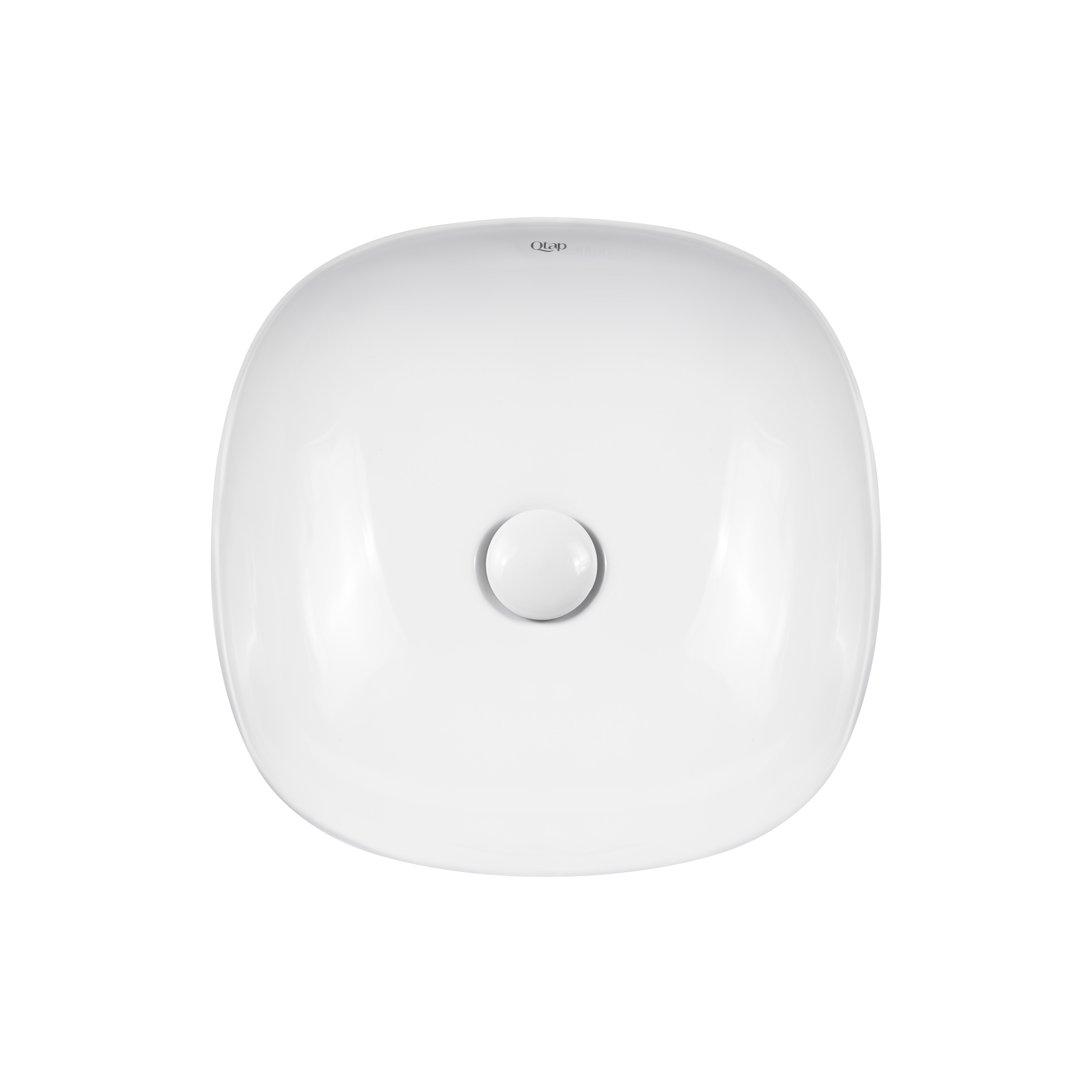 

Раковина-чаша Qtap Kolibri 370х370 White с донным клапаном QT10118037FW