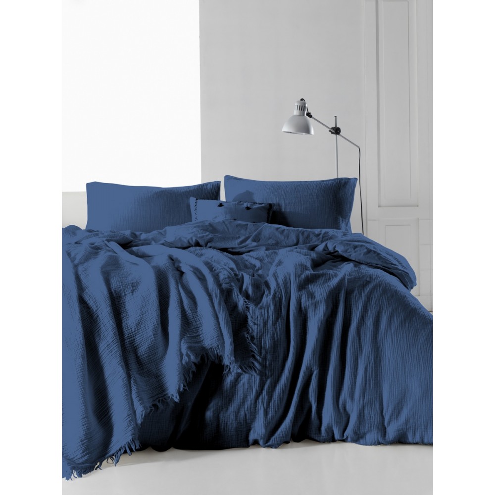 

Комплект постельного белья SoundSleep Muslin Dark Blue полуторный