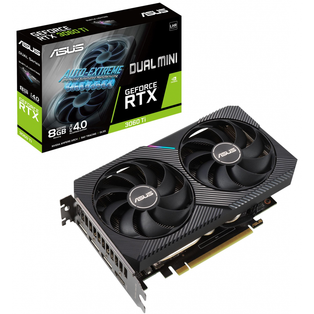 

Видеокарта ASUS GeForce RTX3060Ti 8Gb DUAL MINI V2 LHR (DUAL-RTX3060TI-8G-MINI-V2)