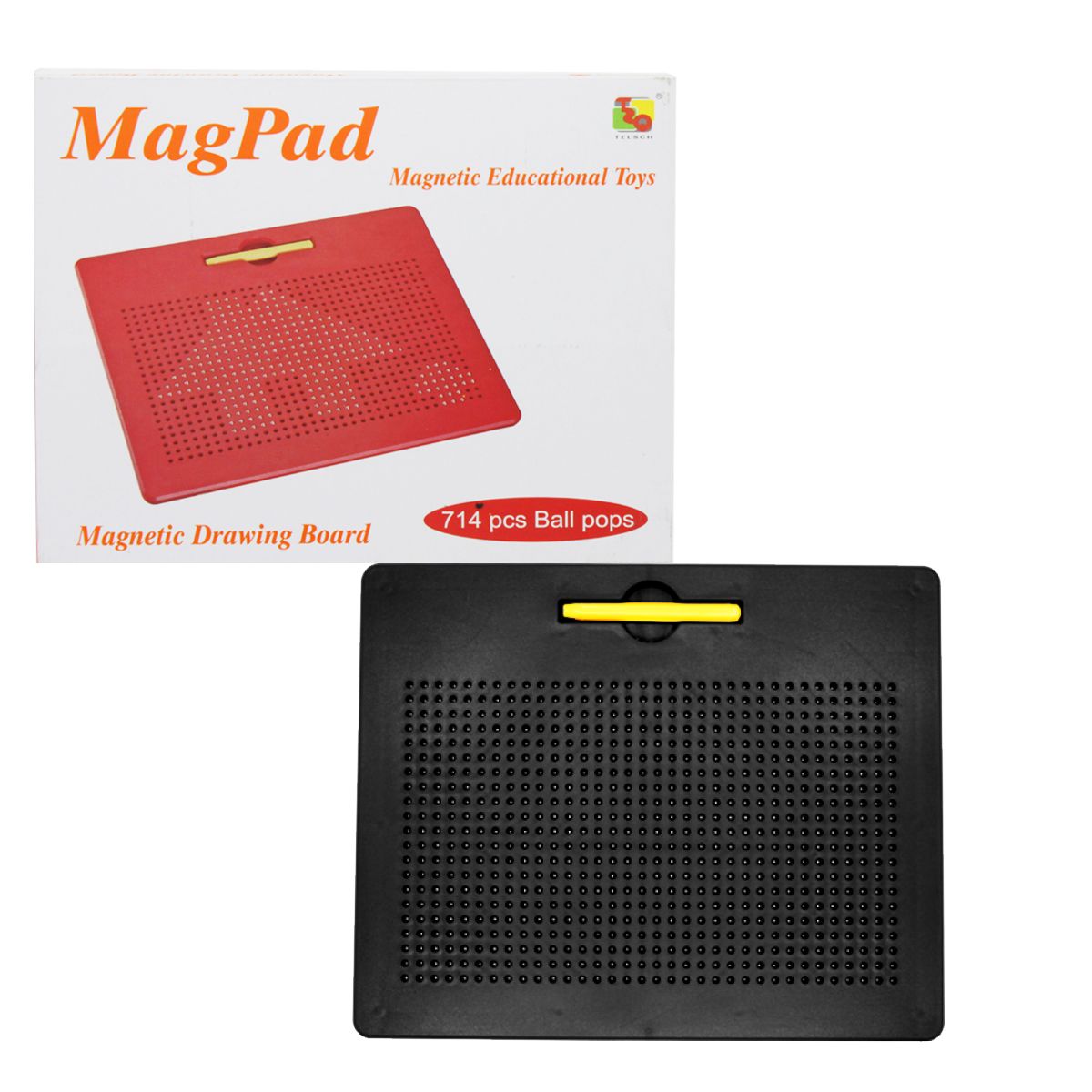 

Магнитная обучающая доска большая Telsch MagPad TSQ-714 для детей черная (176645)