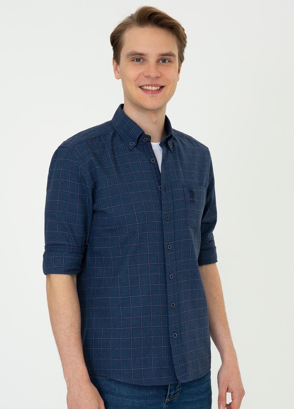 

Рубашка мужская U.. Polo Assn. Темно-синий  (1271066 VR0152, Рубашка мужская U.S. Polo Assn. Темно-синий S (1271066 VR0152)