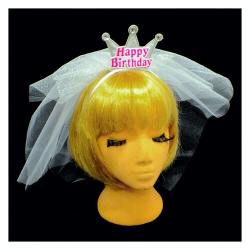 

Корона на обруче Happy Birthday SETA Decor 16-676SL-WT