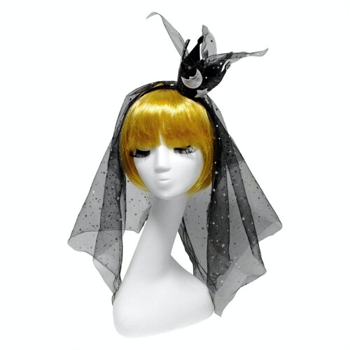 

Коронка Ночка на обруче SETA Decor 17-938BLK-SL