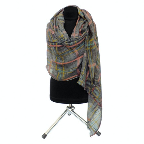 

Шарф Клетка SETA Decor 17-601GY