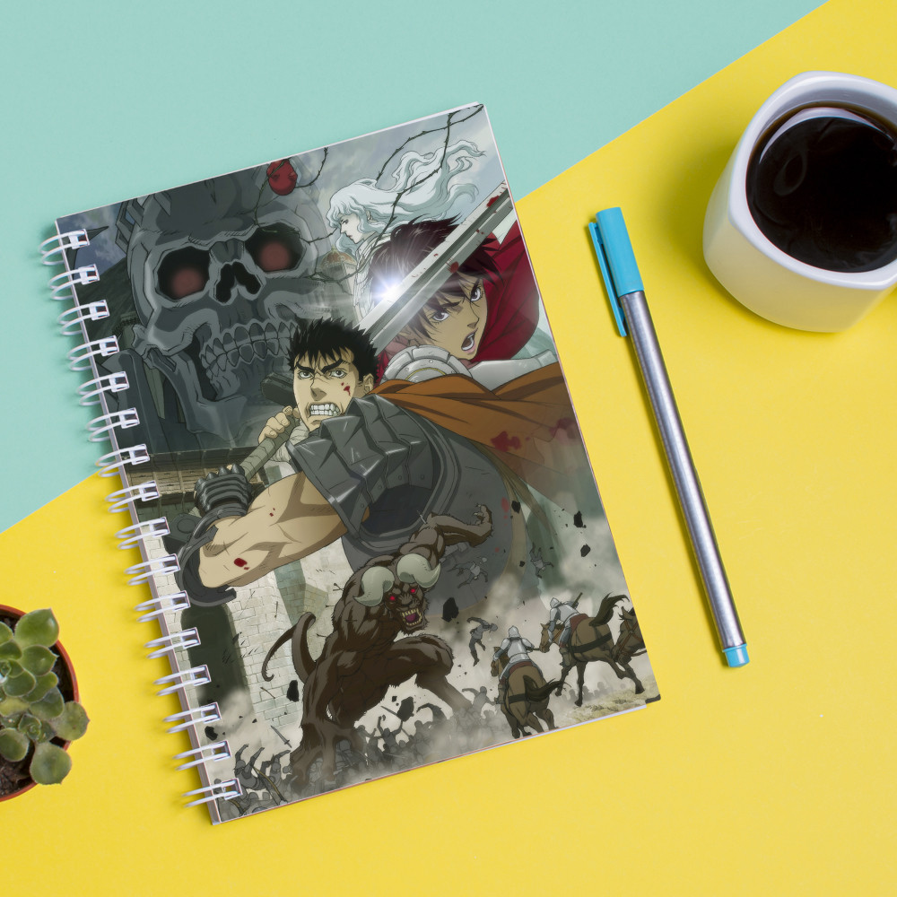 

Скетчбук (Sketchbook) для рисования с принтом "Berserk Берсерк"