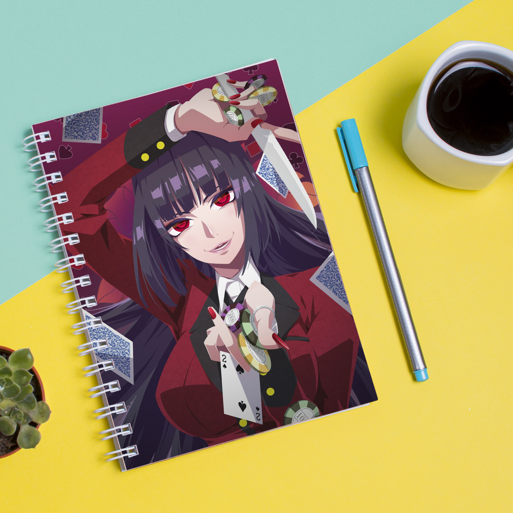 

Скетчбук Sketchbook для рисования с принтом Kakegurui Compulsive Gambler Безумный азарт 4