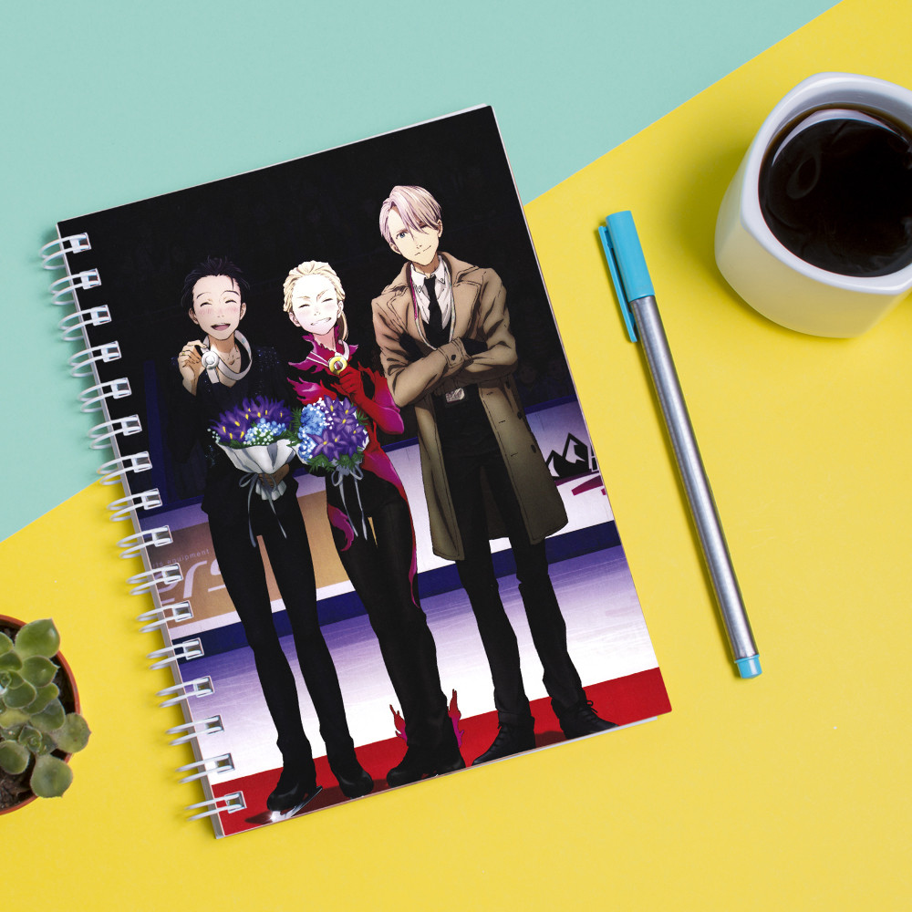 

Скетчбук Sketchbook для рисования с принтом Yuri on Ice - Юри на льду 10