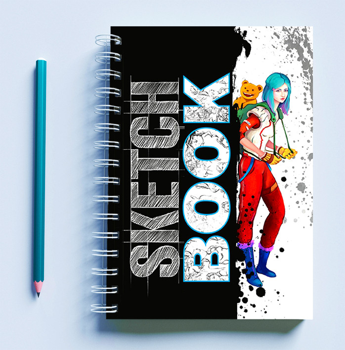 

Скетчбук (Sketchbook) для рисования с принтом "Sketch Book (Девушка с рюкзаком)"