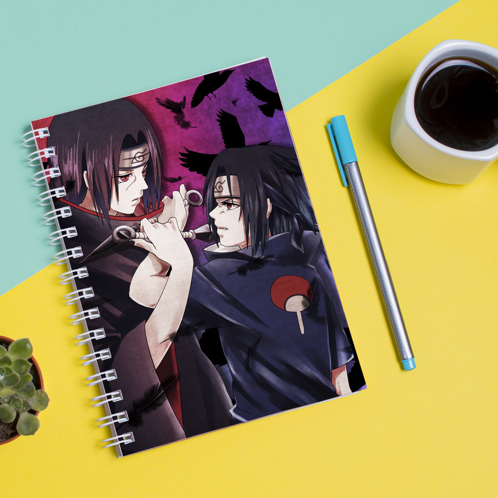 

Скетчбук Sketchbook для рисования с принтом Naruto Наруто Итачи Саске