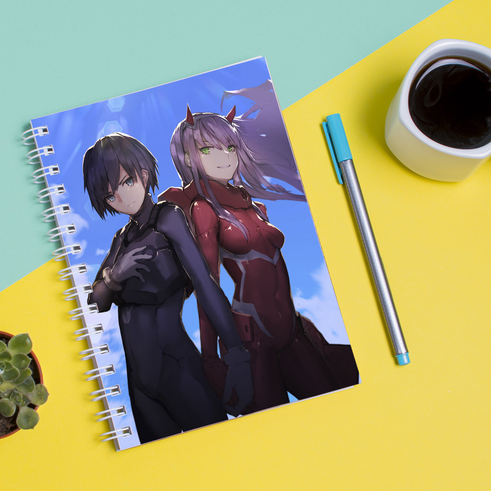 

Скетчбук Sketchbook для рисования с принтом Zero Two-Ноль два