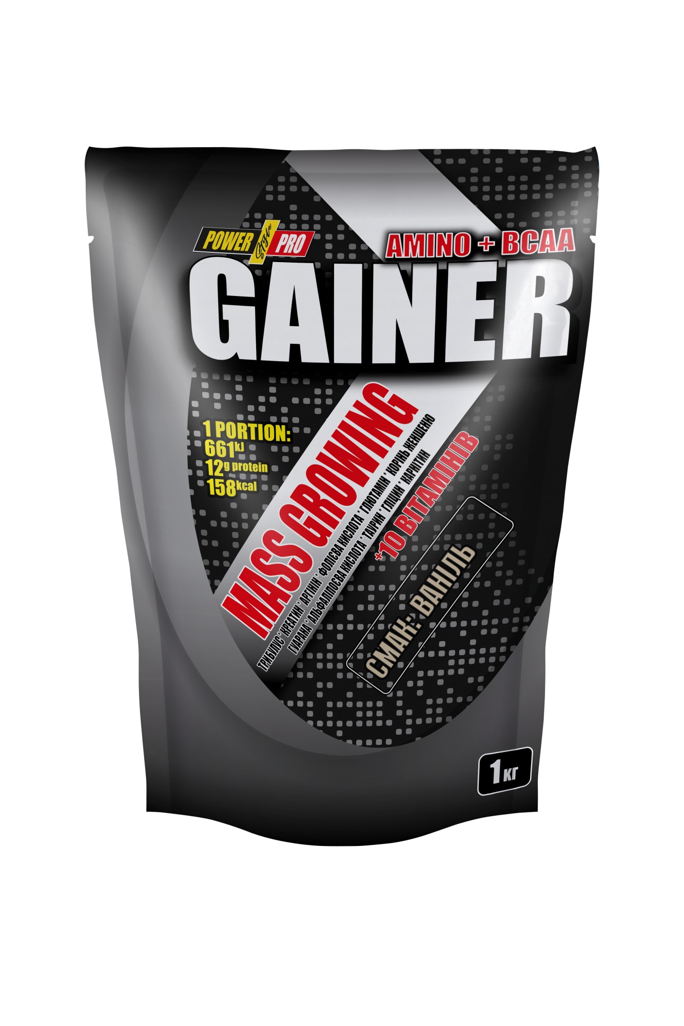 

Гейнер Power Pro Gainer Amino + BCAA 1 кг Ваниль