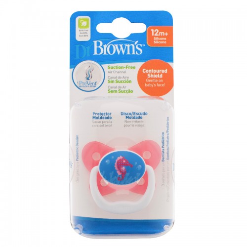 

Пустышка PreVent™ «Бабочка» Dr.Browns®, цвет розовый, 12+ мес., 1 шт. в упаковке, 1 крышечка