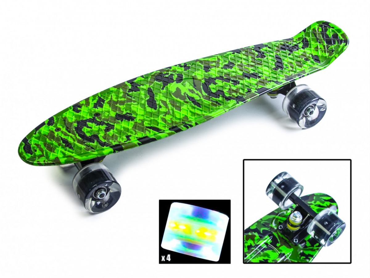 

Пенни борд Penny Board Dazzle Paint со светящимися колеса