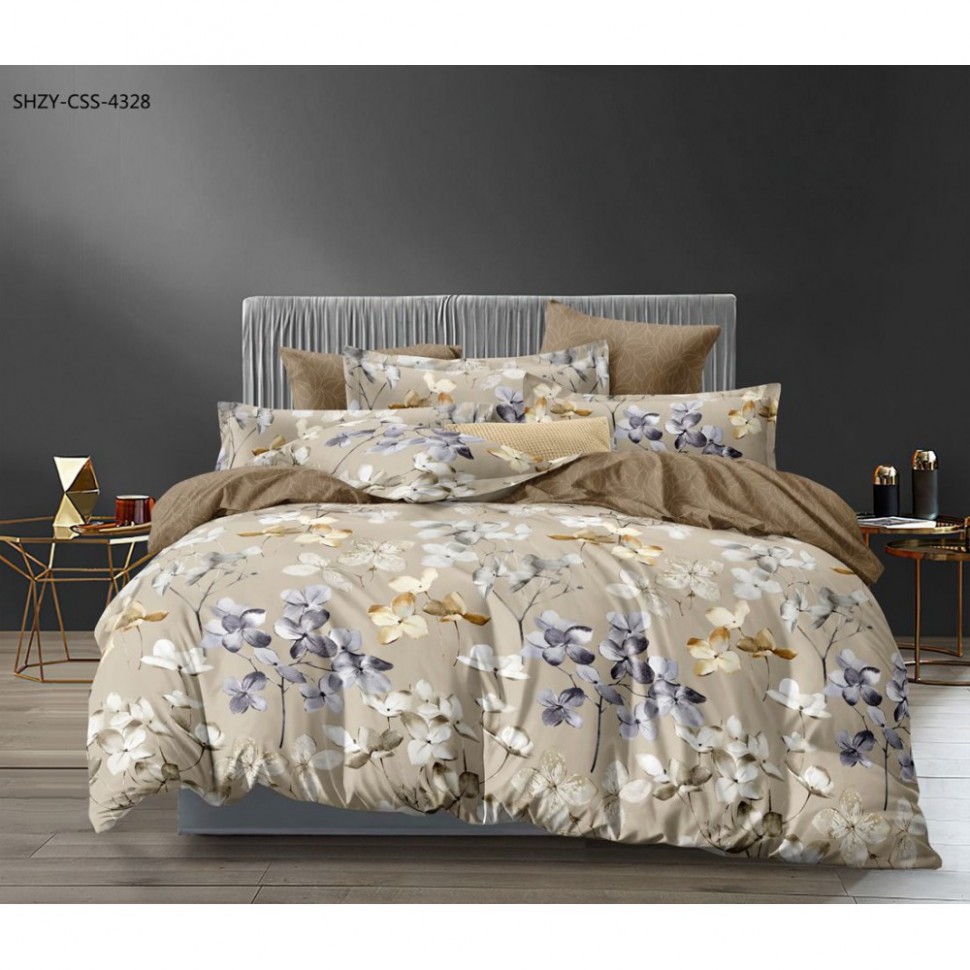 

Постельное белье бязь ТЕП 4636 Orchids Toffee Евро
