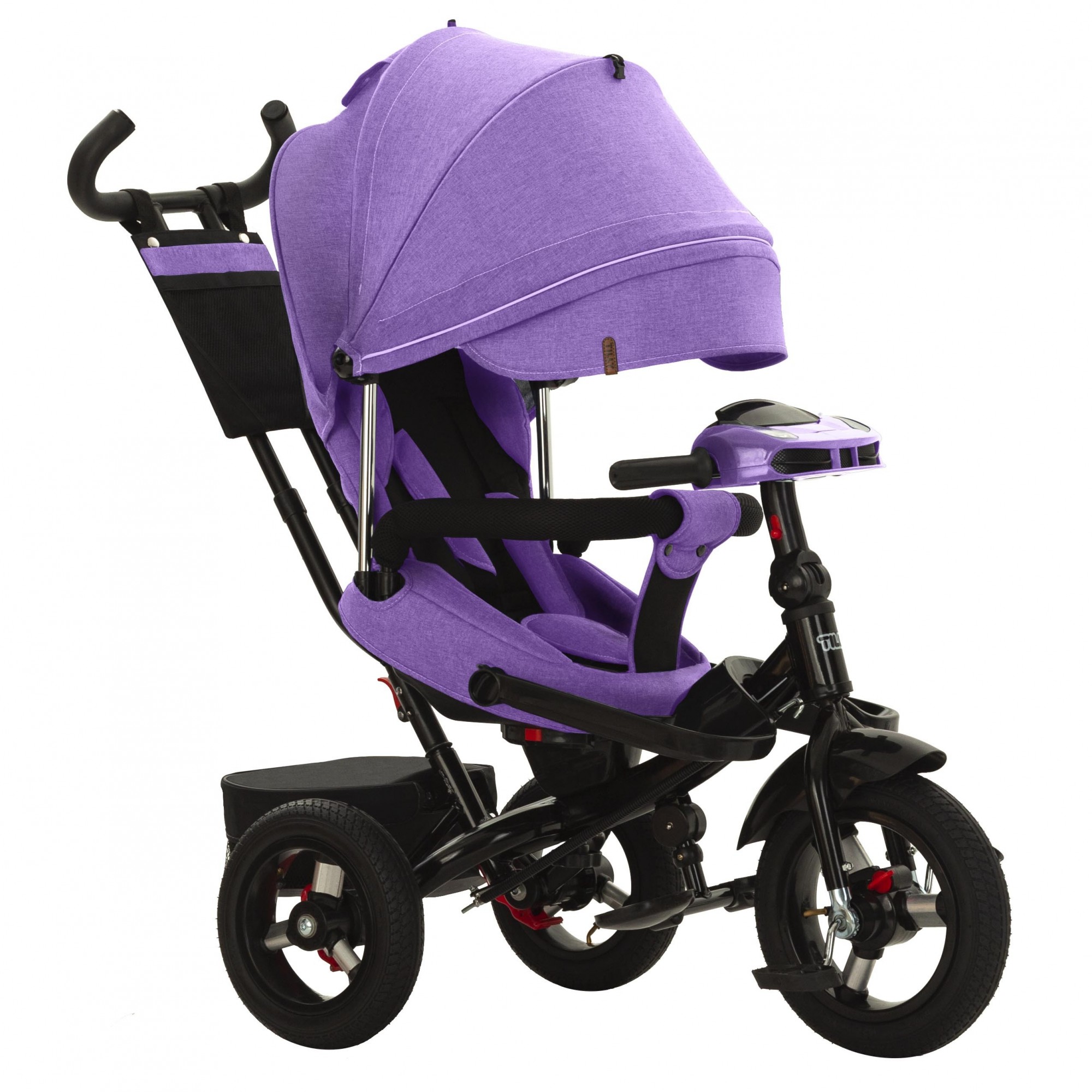 

Велосипед коляска TILLY Impulse T-386/2 Violet с родительской ручкой и поворотным сиденьем, фиолетовый лен